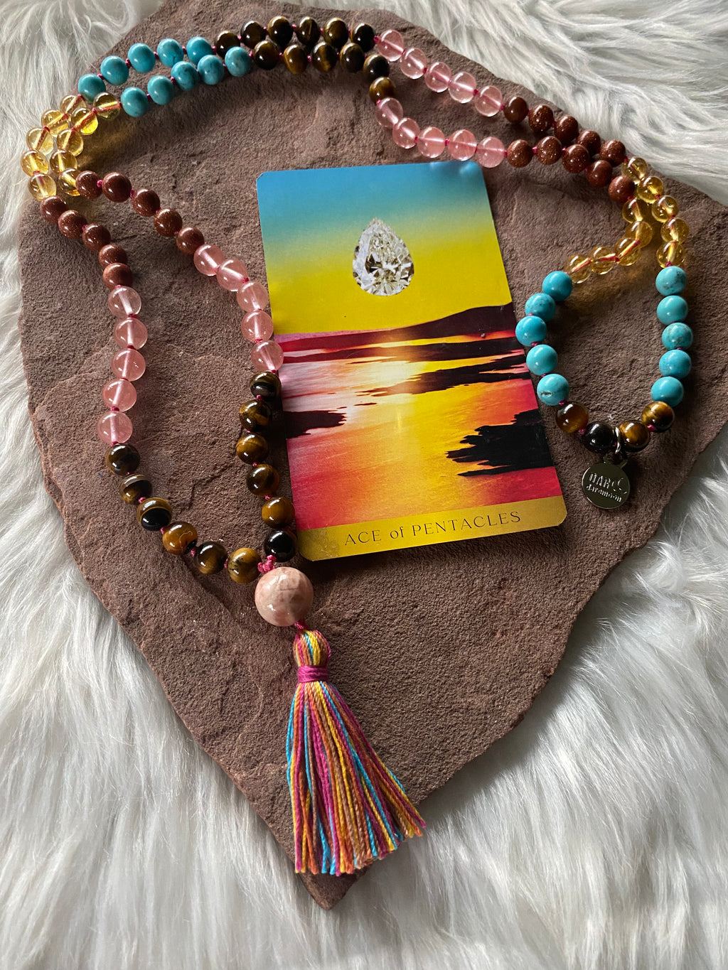 Ace of Pentacles - Mala Necklace