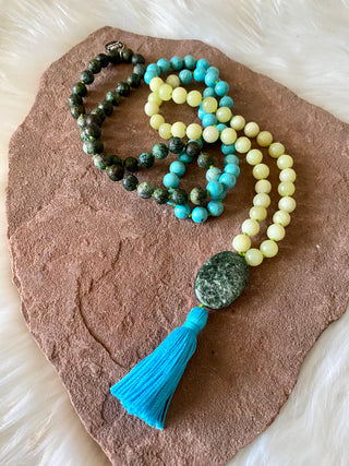 Calm, Understanding and Evolving Mala Necklace