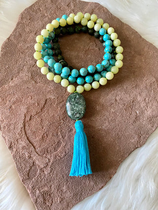 Calm, Understanding and Evolving Mala Necklace