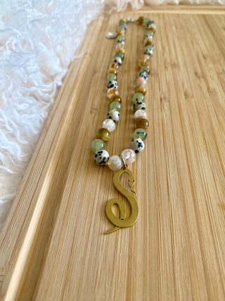 Everlasting Golden Snake Short Necklace