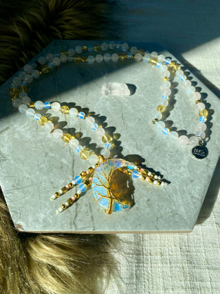 Crescent of Divine Knowing Mala Necklace