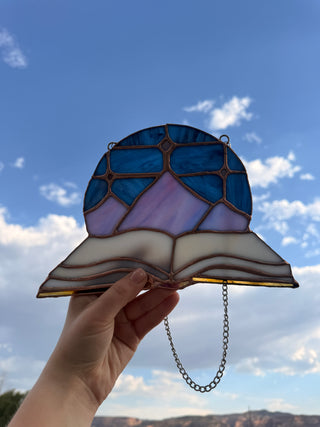 Ramiel Emerging from a Book Stained Glass Suncatcher
