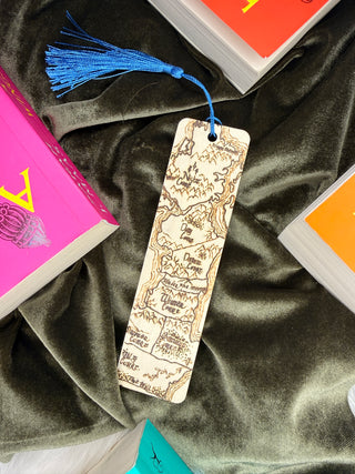 Prythian Map Woodburned Bookmark