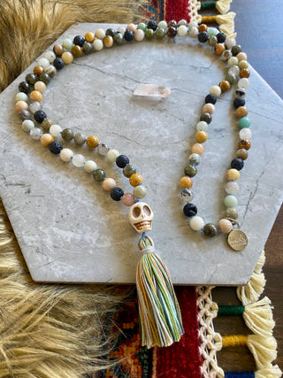 Fierce Wisdom Skull Mala Necklace