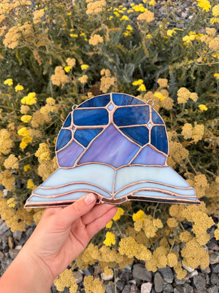 Ramiel Emerging from a Book Stained Glass Suncatcher
