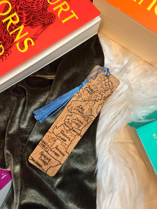 Prythian Map Woodburned Bookmark
