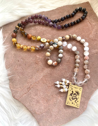 Reinvention and Personal Growth Gold Snake Mala