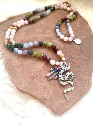 Healing and Rebuilding Silver Snake Mala