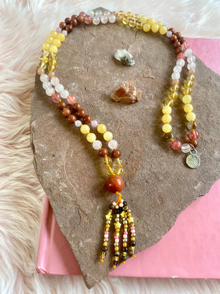 Radiant Fire Mala Necklace