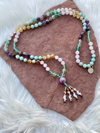 Cleansed by the Moon Tides Mala Necklace