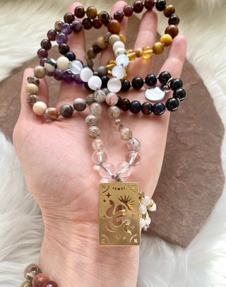 Reinvention and Personal Growth Gold Snake Mala