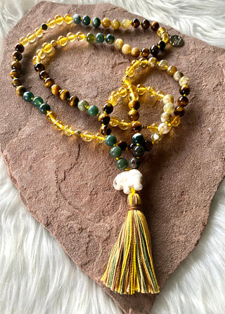 Six of Pentacles - Mala Necklace