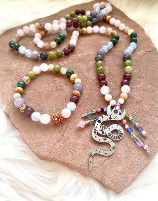 Healing and Rebuilding Silver Snake Mala