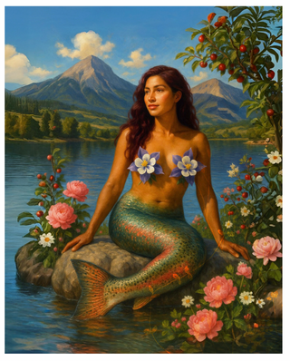 Paonia Mermaid Short Necklace